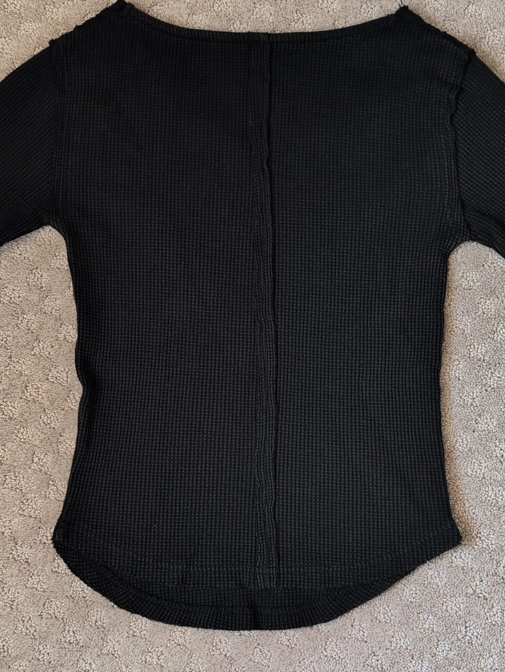 Free People Butterfly Cuff Black Thermal Long Sleeve